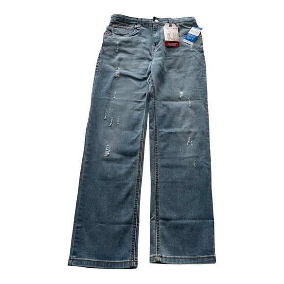Levi's Light Blue Straight Jeans 12 Husky - Picture 3 of 12